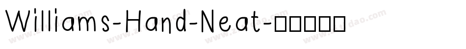 Williams-Hand-Neat字体转换