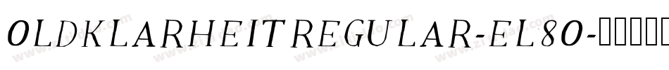 OldKlarheitRegular-el8O字体转换