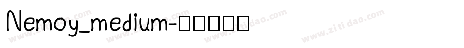 Nemoy_medium字体转换