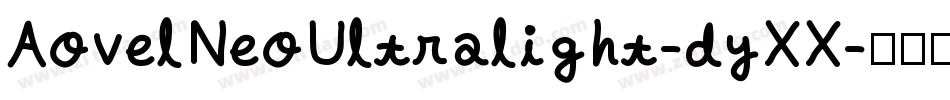 AovelNeoUltralight-dyXX字体转换