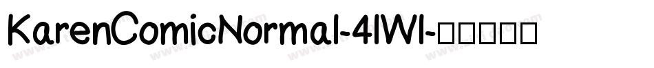 KarenComicNormal-4lWl字体转换