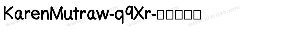 KarenMutraw-q9Xr字体转换