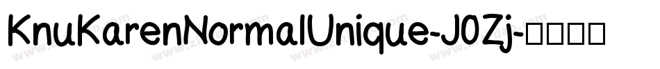 KnuKarenNormalUnique-J0Zj字体转换