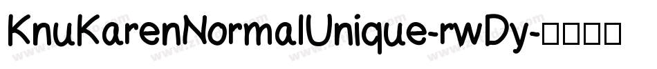 KnuKarenNormalUnique-rwDy字体转换
