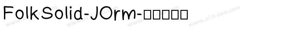 FolkSolid-JOrm字体转换