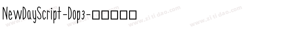NewDayScript-D0p3字体转换