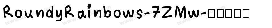 RoundyRainbows-7ZMw字体转换