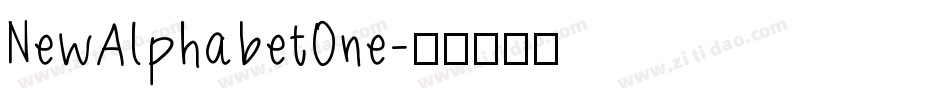 NewAlphabetOne字体转换