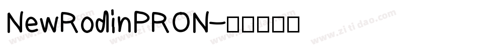 NewRodinPRON字体转换