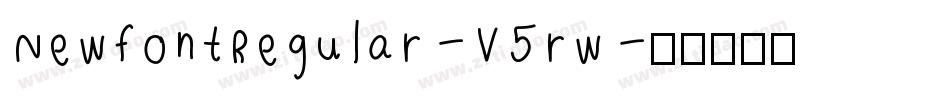 NewfontRegular-V5rw字体转换