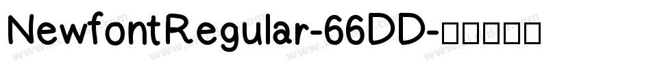 NewfontRegular-66DD字体转换