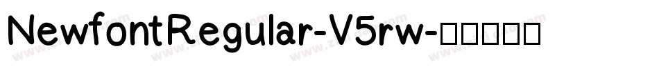 NewfontRegular-V5rw字体转换