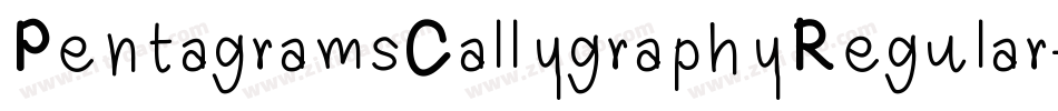 PentagramsCallygraphyRegular-707K字体转换