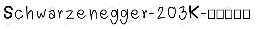 Schwarzenegger-203K字体转换
