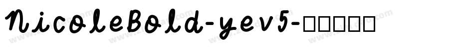 NicoleBold-yev5字体转换