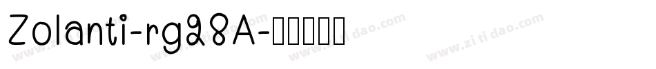 Zolanti-rg28A字体转换