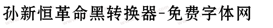 孙新恒革命黑转换器字体转换