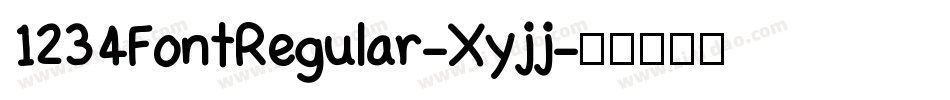1234FontRegular-Xyjj字体转换