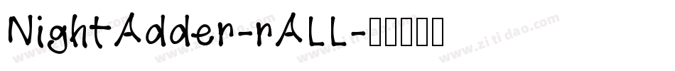 NightAdder-rALL字体转换