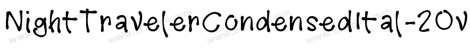 NightTravelerCondensedItal-2OveW字体转换