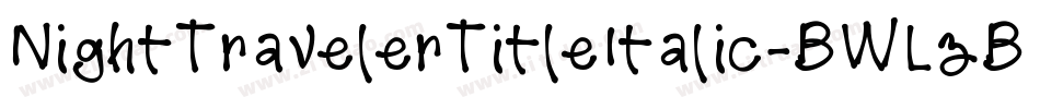 NightTravelerTitleItalic-BWLzB字体转换