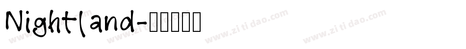Nightland字体转换