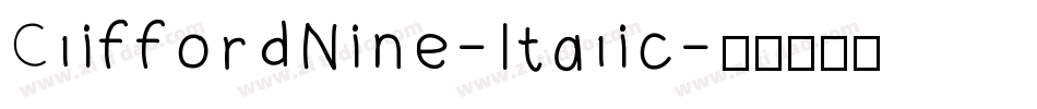 CliffordNine-Italic字体转换