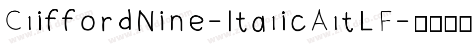 CliffordNine-ItalicAltLF字体转换