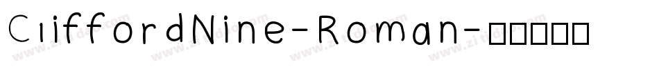 CliffordNine-Roman字体转换