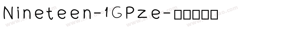 Nineteen-1GPze字体转换
