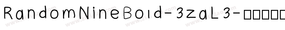 RandomNineBold-3zaL3字体转换