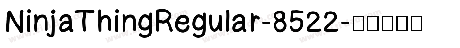 NinjaThingRegular-8522字体转换