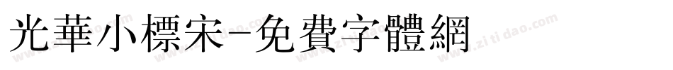 光华小标宋字体转换