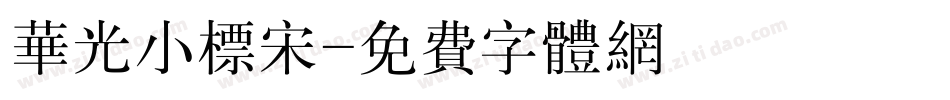 华光小标宋字体转换