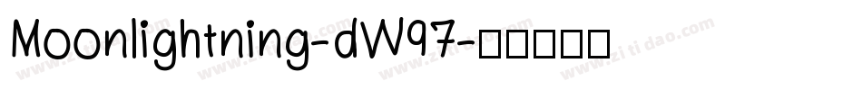 Moonlightning-dW97字体转换