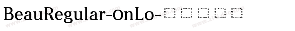 BeauRegular-0nLo字体转换