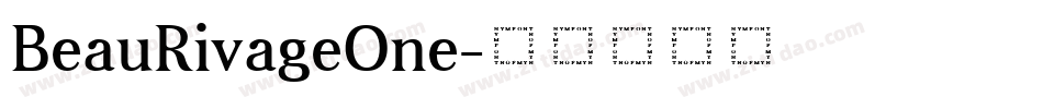 BeauRivageOne字体转换