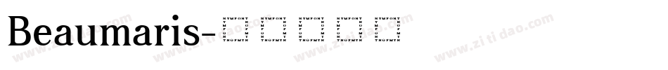 Beaumaris字体转换