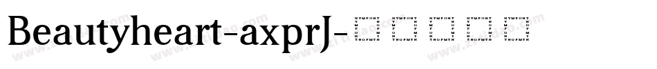 Beautyheart-axprJ字体转换