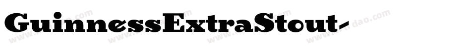 GuinnessExtraStout字体转换