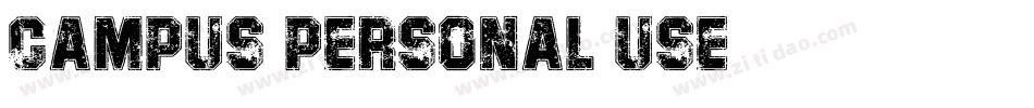 CAMPUS-PERSONAL-USE字体转换