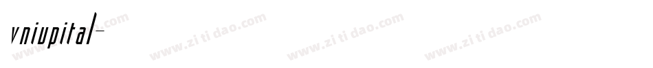 vniupital字体转换
