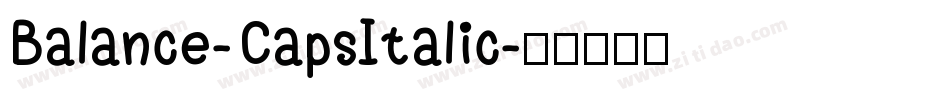 Balance-CapsItalic字体转换