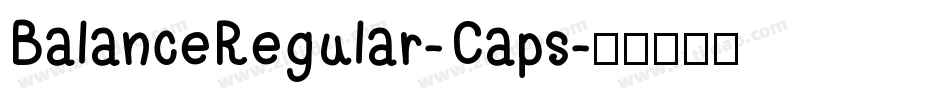 BalanceRegular-Caps字体转换