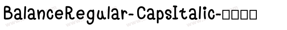BalanceRegular-CapsItalic字体转换