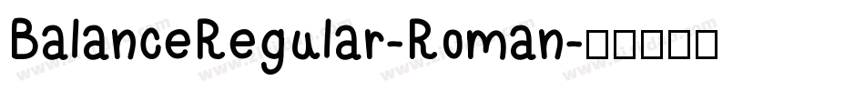 BalanceRegular-Roman字体转换