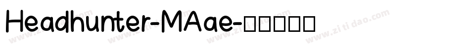 Headhunter-MAae字体转换