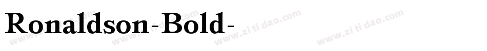 Ronaldson-Bold字体转换
