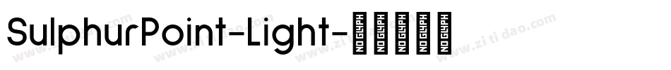 SulphurPoint-Light字体转换