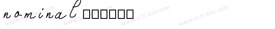 nominal字体转换